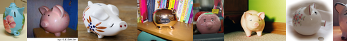 [piggy bank] 貯金箱, 貯金