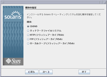 媒体の設定